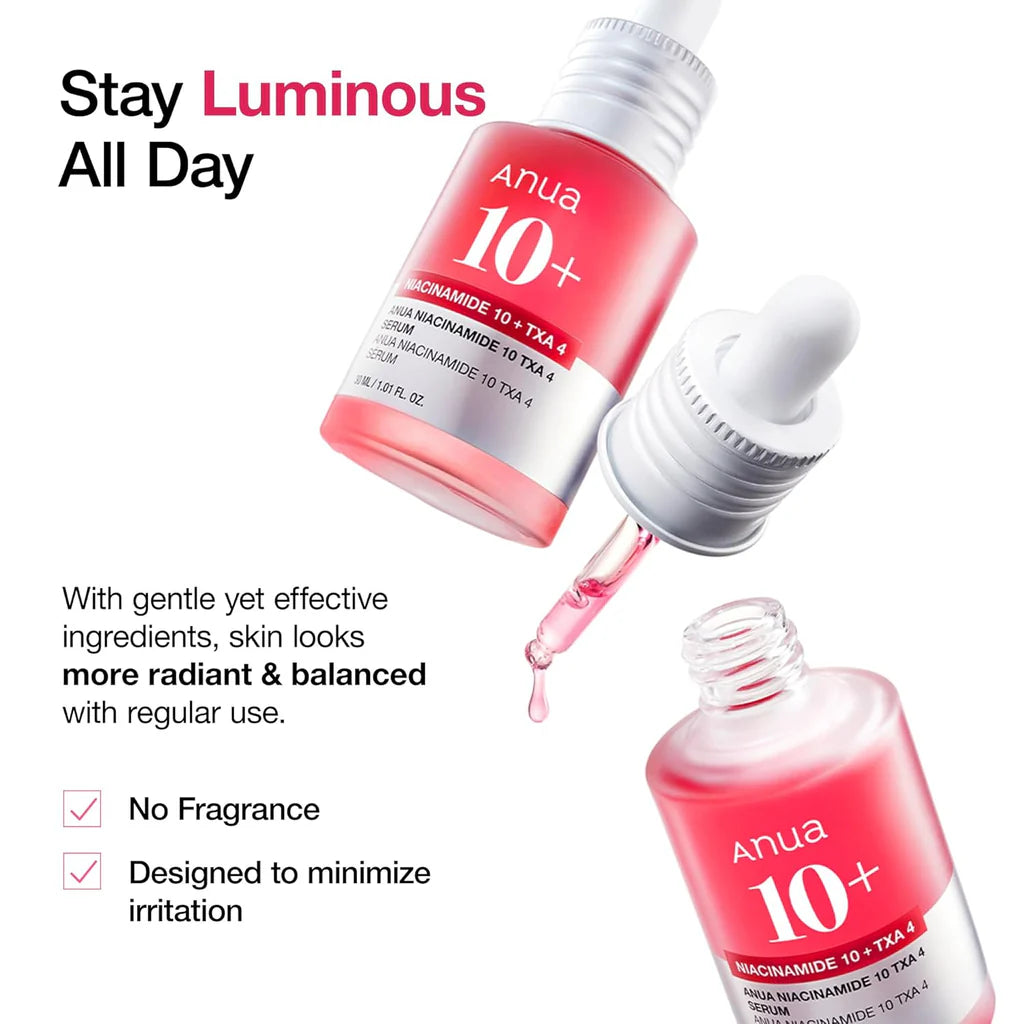 ANUA Niacinamide + Tranexamic Acid Serum 30ml – Korean Skincare for Acne, Dark Spots & Sensitive Skin