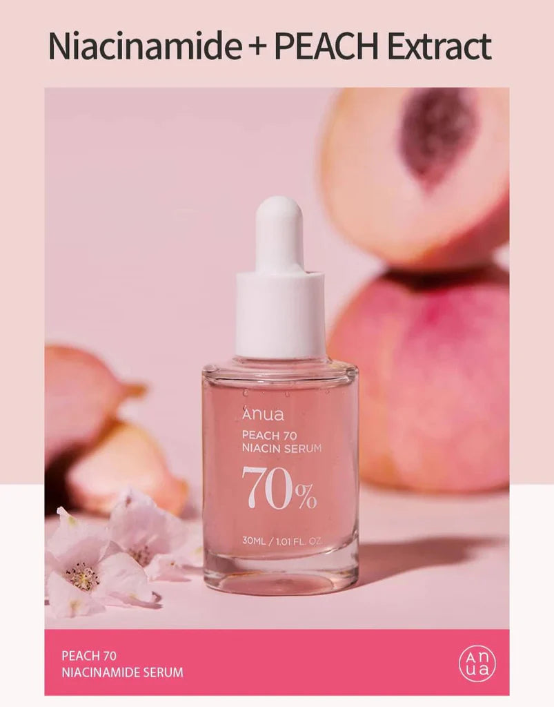 ANUA Peach 70% Niacinamide Serum 30ml – Brightening Serum