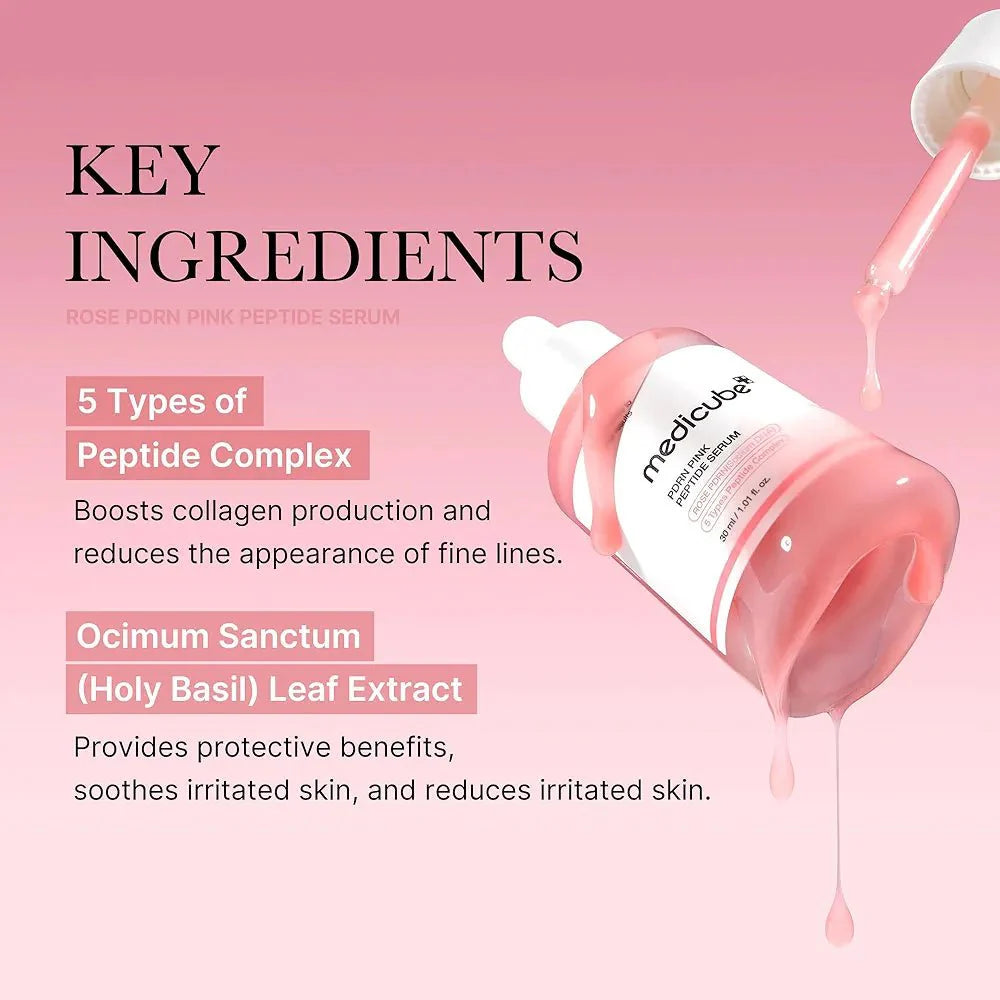 Medicube PDRN Pink Peptide Serum 30ml – Anti-Aging & Repair