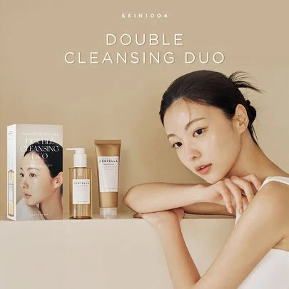 Centella Double Cleansing Duo – Light Cleansing Oil + Ampoule Foam for Acne & Sensitive Skin