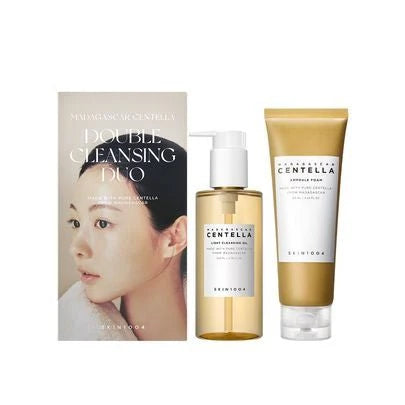 Centella Double Cleansing Duo – Light Cleansing Oil + Ampoule Foam for Acne & Sensitive Skin